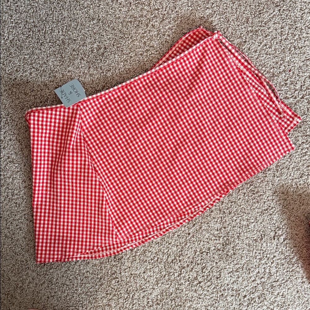 NWT Shade & Shore Gingham wrap Coverup - Picture 2 of 5